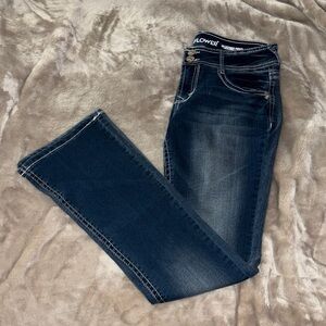 Wallflower Women's Indigo Straight Leg Jeans